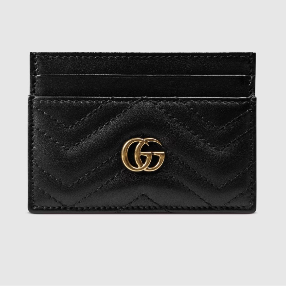 Gucci Marmont Black Leather Card Holder